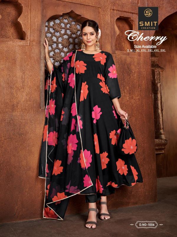 Smit Cherry Fancy Wear Georgette Kurti With Dupatta Collection